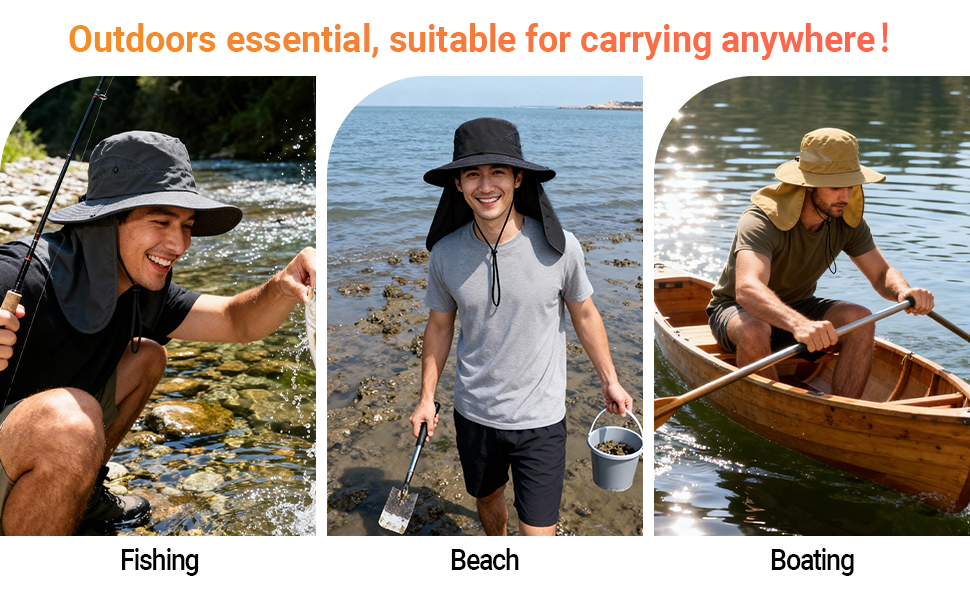 sun hat with neck flap