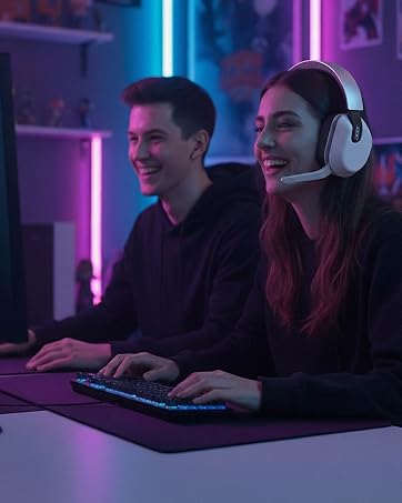 Chart comparing Acer&amp;#39;s 70-hour battery, build quality, and lag-free 2.4G vs generic brand headsets.