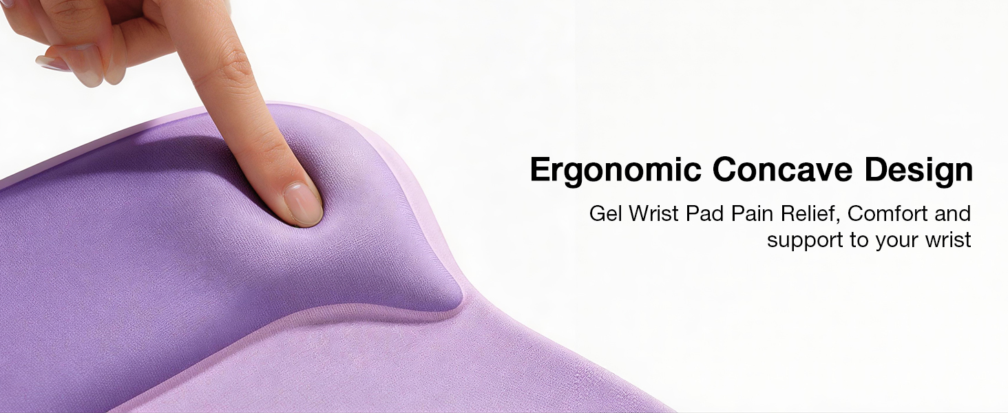 Ergonomic gel wrist rest support