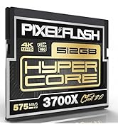 PixelFlash 512GB CFast 2.0 Card 3700X HyperCore 575MB/s SATA3 VPG180, CFast Card for DSLR Cinemat...