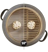 Prime Home Direct Bamboo Steamer Silicone Liners | 6 Count | Reusable 10-Inch &amp; Non Stick for Foo...