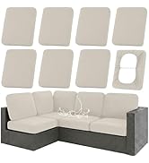 hyha Waterproof Outdoor Cushion Covers for Patio Furniture, Stretch Patio Chair Cushion Slipcover...