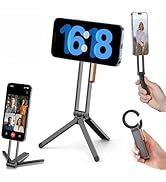 Huogantom Magnetic Phone Tripod, Aluminum Alloy Mini Foldable Tripod for Cell Phone, Travel Essen...