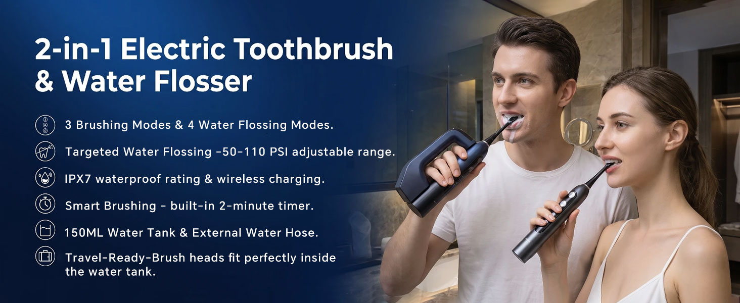 2-in-1 Electric Toothbrush