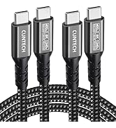 USB C 40Gbps Data Transfer Cable 3.3ft 2-Pack, 240W PD Fast Charging 8K/4K HD Display Video Monit...