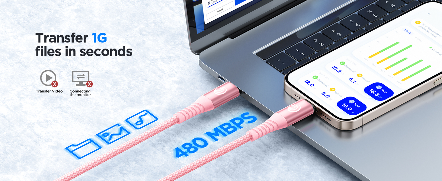 USBC to USBC 100W [10ft/2 Pack] USB C to USB C Fast Charging Cable Braided C to C Charger Cord 5A