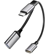 MISYNLON USB C OTG Splitter, Type C Male to USB 2.0 Female USB C Female Adapter Y Cable with Char...