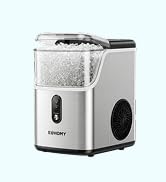 EUHOMY Nugget Ice Maker Countertop, Ready in 7 Mins, 35Lbs/24H Pebble Ice Maker Machine, Self-Cle...