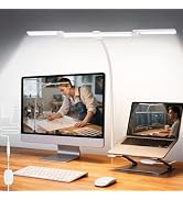 LED Desk Lamp for Office Home, 3 Light Bar Adjustable Desk Light with Clamp, Architect Table Lamp...