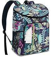 Scothen Cooler Backpack with 12 Ice Packs - Keeps 54 Cans Cold for Up to 24 Hours - Waterproof &amp; ...