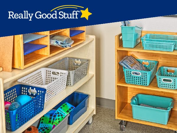 Really Good Stuff Large Book Baskets