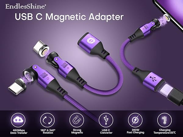 9Pin USB C to C Magnetic Adapter