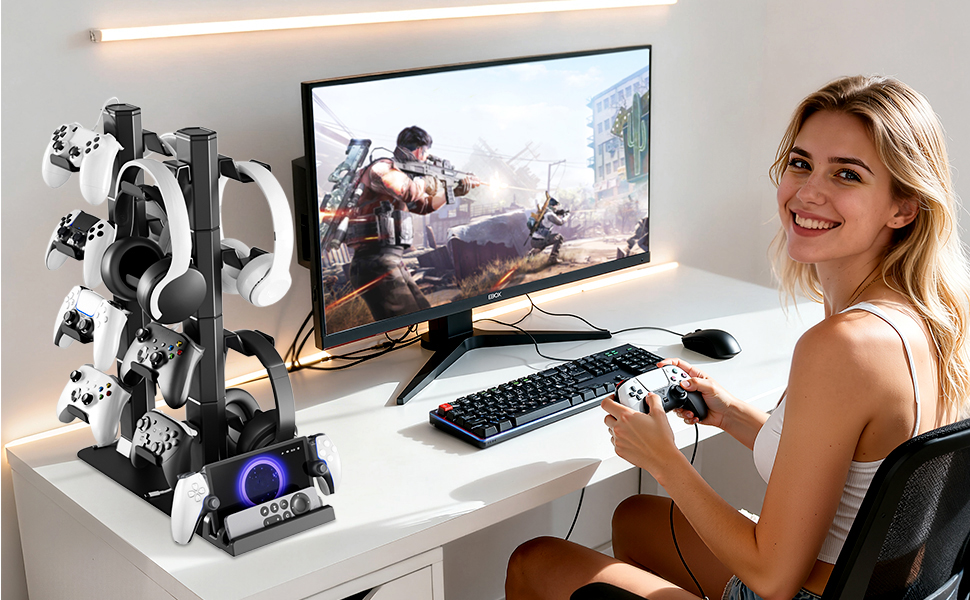 controller and headphone holder