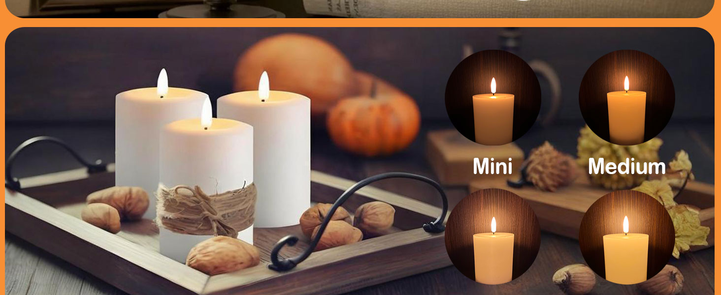 flickering flameless candles for fireplace decor