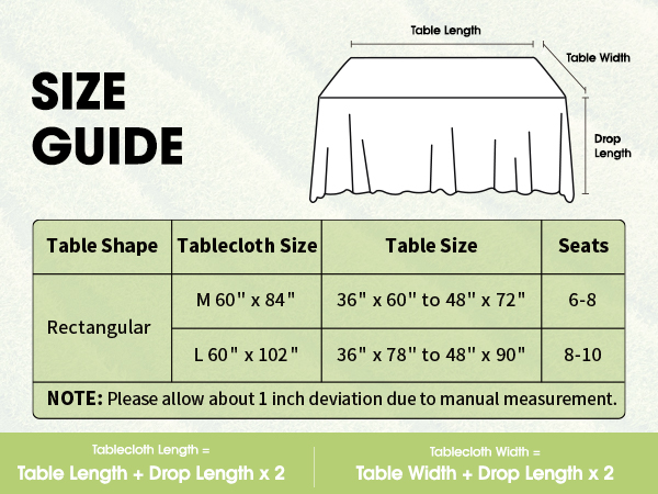 table cloth rectangle table
