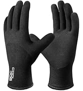 COOLJOB Winter Freezer Work Gloves for Men Women with Grip, Windproof Thermal Warm Fleece Lined, ...