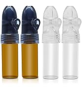 Bcautay 4 Pack Portable Spice Dispenser Camping Spice Containers Portable Glass Ieak proof Decora...