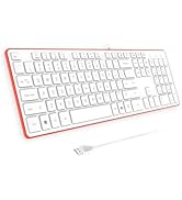 BFRIENDit Wired USB Keyboard, Comfortable Quiet Chocolate Keys, Durable Ultra-Slim Wired Computer...