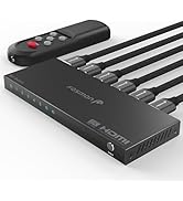Fosmon 5-Port HDMI 8K Switch with Remote, Support 8K@60Hz 4K@120Hz HDR10+ HDCP 2.3 High Speed 48G...