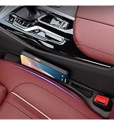 FOLUMAD Car Seat Gap Filler, Seat Side Gap Filler with Organizer, 2 in1 Seat Crevice Blocker, Uni...