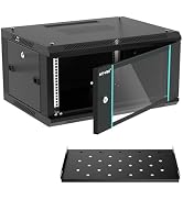 MT-VIKI 6U Wall Mount Server IT Cabinet, 17.7'' Depth, with 1pcs Rack Shelf | Network Rack Vented...