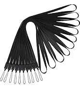 YOUOWO 10 Pack Lanyards black Neck Lanyard straps for Pen Cellphone id Badges Holder Keys Office ...