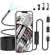 0.216 in Ultra-Thin Endoscope Snake Inspection Camera, Lightswim Type C Borescope, Scope 1920P wi...