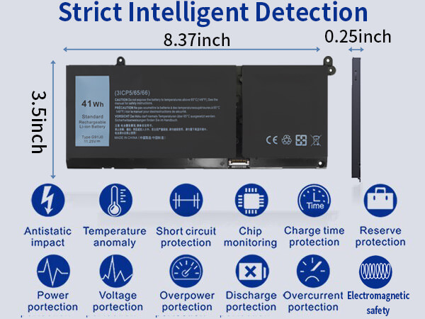 dell g91j0 battery 41wh