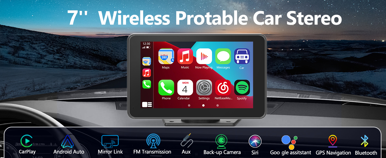 tiktok CarPlay apple car play car play carplay screen for car dashcam front andrear camera car radio