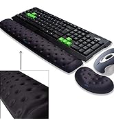 BRILA Memory Foam Mouse & Keyboard Wrist Rest Support Pad Cushion Set for Computer, Laptop, Offic...