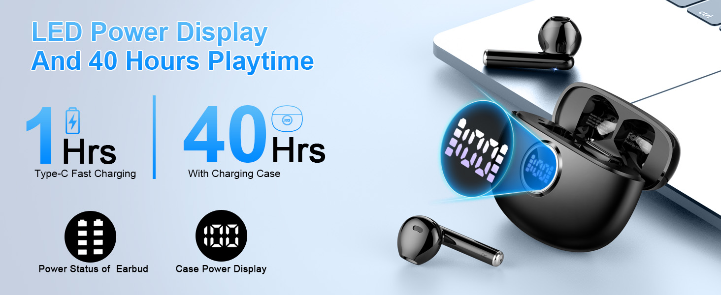 Wireless Earbuds Bluetooth Ear Buds Bluetooth Headphones Running in Ear Wireless Earphones Headset