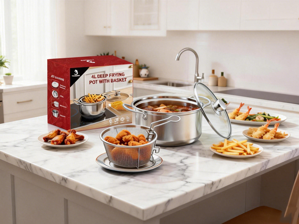 deep fryer pot with basket