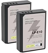 iROCCMIN 2PCS LP-E10 Battery,1800mAh Battery for Canon EOS Rebel T3/T5/T6/T7, Kiss X50/ X70, T100...