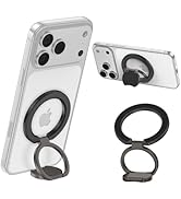 Magnetic Ring Holder for Samsung S25 Ultra MagSafe Dual-Side Magnetics, Adjustable Kickstand Loop...