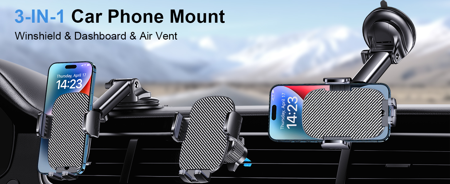 A car phone mount for effortless use