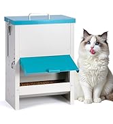 CBKKLHY Automatic Cat Feeder Outdoor Gravity Cat Dry Food Dispenser Waterproof Pet Feeding Statio...