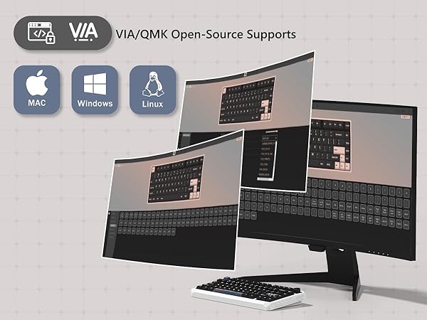 75% Wireless Keyboard with Knob Full Aluminum, VIA/QMK Custom Mechanical Keyboard