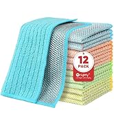Orighty Multipurpose Wire Dishwashing Rag 12 Pcs, Upgraded Double-Layer Non-Scratch Wire Dish Cle...