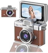 Digital Camera with Flip Screen, Retro Y2K Mini Keychain Camera, Compact Digital Camera with 180°...
