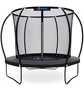 Pumpkin Trampoline with Basketball Hoop &amp; Inner Enclosure - Safe, Durable,Family Fun - Heavy Duty...