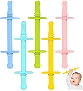 Fu Store Hollow Teether Tube Chew Straw Toy for Infant Toddlers Silicone Tubes Teething Toys for ...