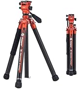 Fotopro Carbon Fiber Travel Tripod 2.2lbs Ultralight 64 Inch Portable Compact Travel Video Tripod...