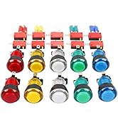 EG STARTS 10x New 12V LED lit Arcade Push Buttons with Micro Switch for Jamma Mame Games Parts Mu...