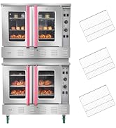 VEVOR Double Deck Gas Convection Oven, 14 cu.ft Full-Size Commercial Convection Oven, 40,000 BTU ...