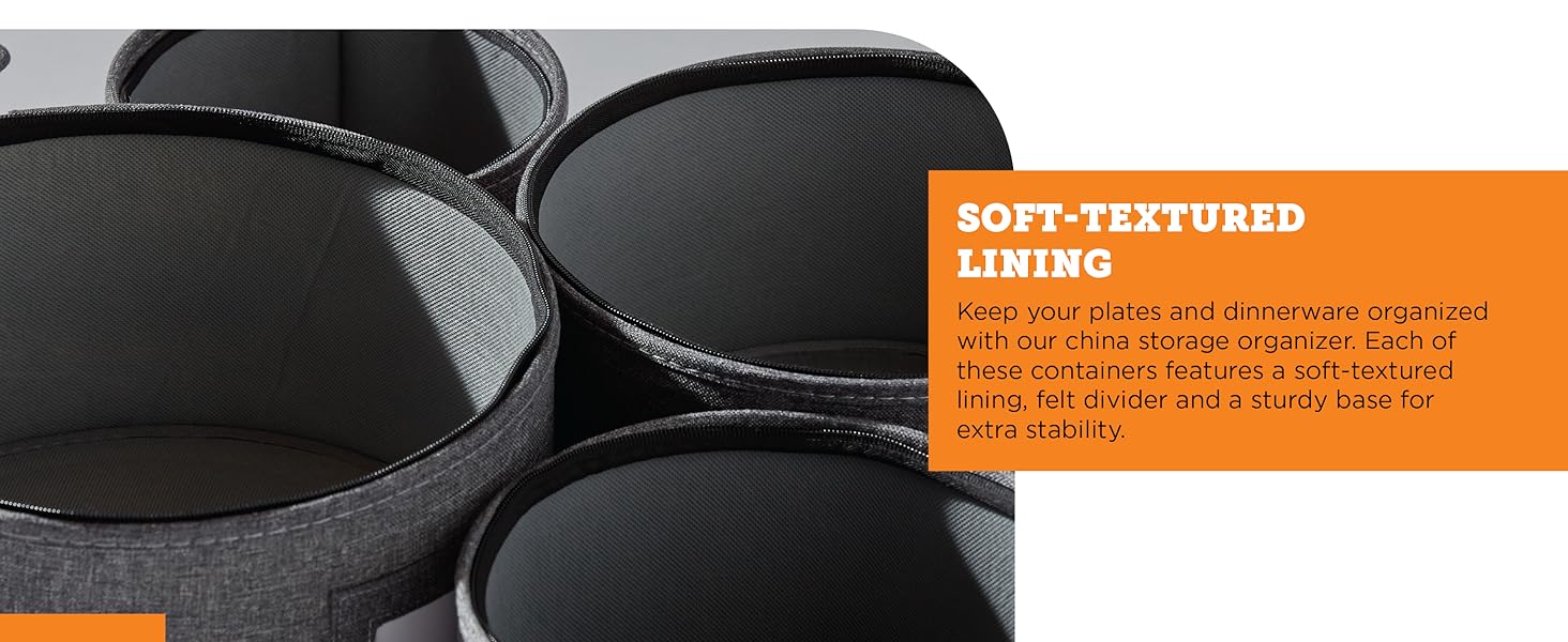 StorageLab Storage Containers 4-Piece Hard Shell Storage Cups, Mugs, and Plate Organizer