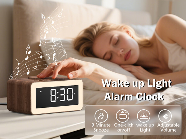 bluetooth alarm clock for bedroom alarm clock for heavy sleepers digital alarm clock smart clocks