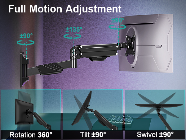 monitor mount wall single