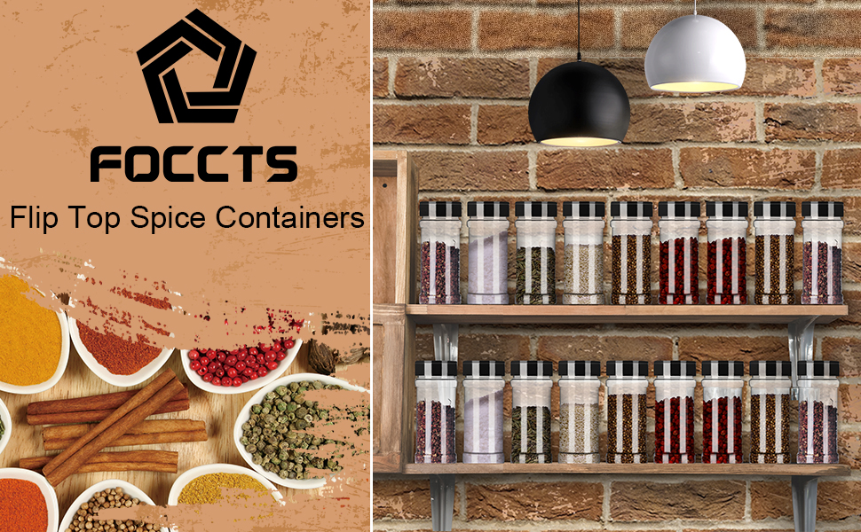 plastic spice jars bottles