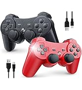 OKHAHA Controller 2 Pack for PS3 Wireless Controller for Sony Playstation 3, Double Shock 3, Blue...