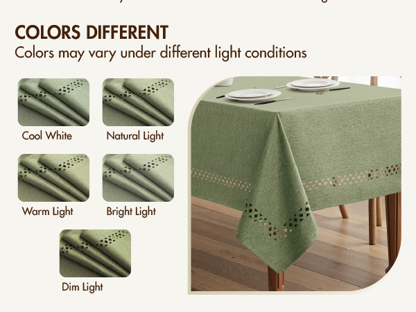 MIULEE Rectangle Linen Polyester Tablecloth